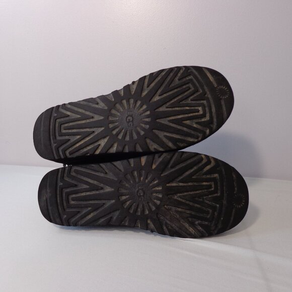 Ugg Australia Women's Classic Mini Chains Boot Black Size 7 - Picture 5 of 7